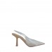 Zapato De Tacón Vinilo Transparente Slingback